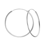 Hoop 2/70mm Sterling Silver Thick Hoop Earrings - 4602
