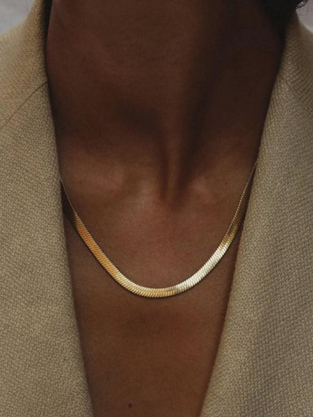 Gold Single Layer Gold Fashion Necklace