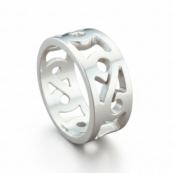 Band Cutout Geometric Sterling Silver