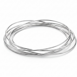 Seven Ring Russian Wedder Sterling Silver Bangle