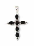 Onyx Sterling Silver Cross