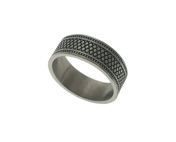 Stainless Steel Ring with Reptile Design