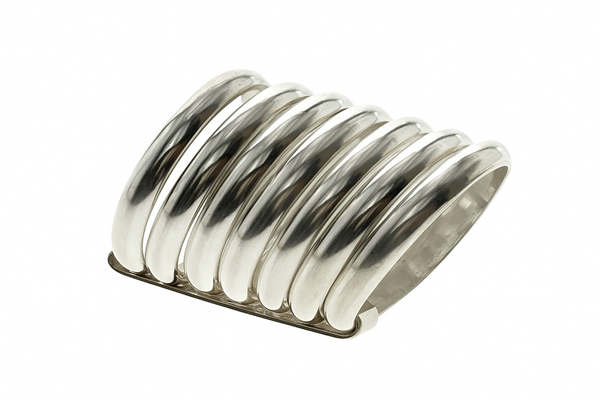Hinged Stacked 7 Semanario .925 Sterling Silver Ring