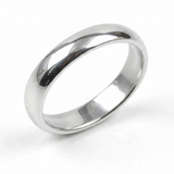 Plain Half Moon 5mm Sterling Silver Band