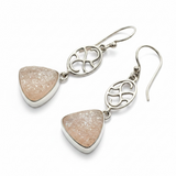Druzy Sterling Silver .925 Drop Earrings