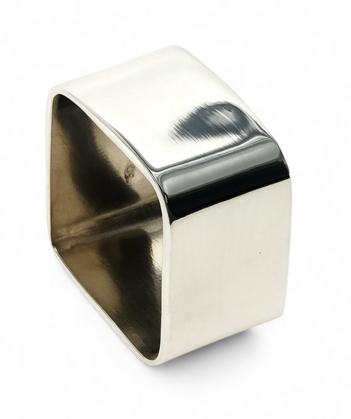Square Plain 11mm .925 Sterling Silver Ring