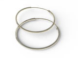 Hoop Earrings Sterling Silver 43mm – Lightweight Mexican Craftsmanship