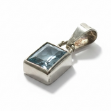 Blue Topaz Sterling Silver Pendant