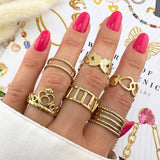 Ring, 18K Gold Plated Steel
