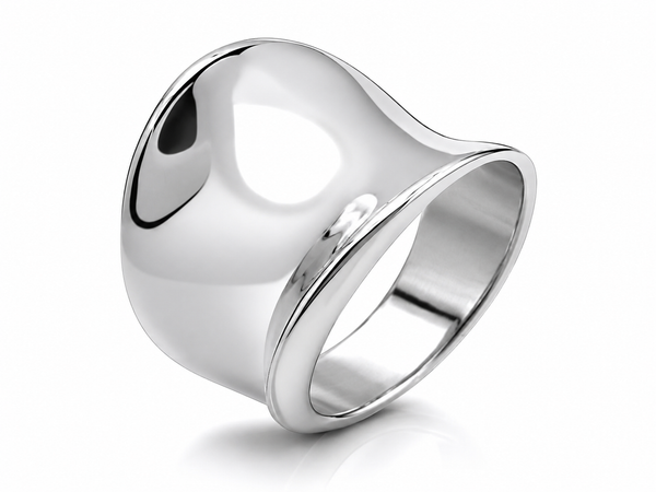 Concaved Sterling Silver Ring