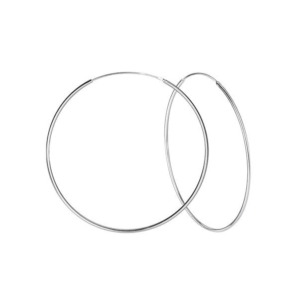 Hoop 1.2/60mm Sterling Silver Hoop Earrings - 4489