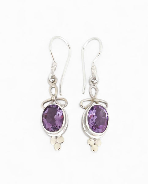 Amethyst Sterling Silver Earrings