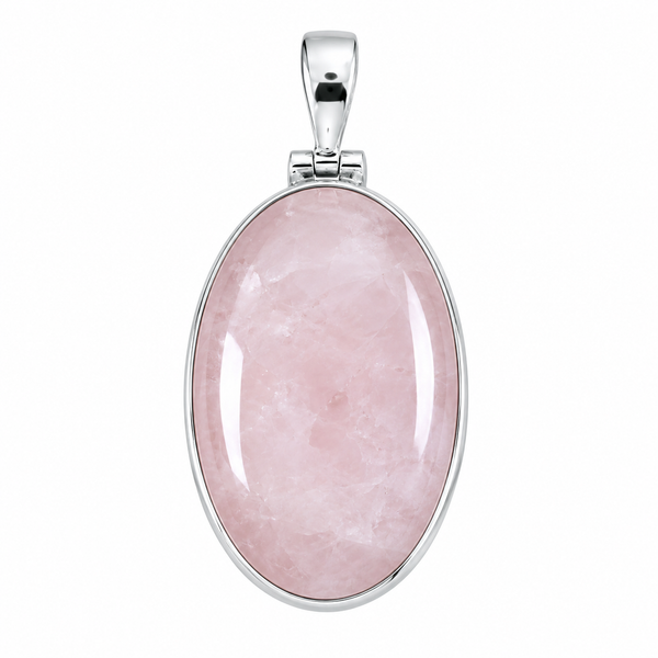 Rose Quartz Sterling Silver Pendant