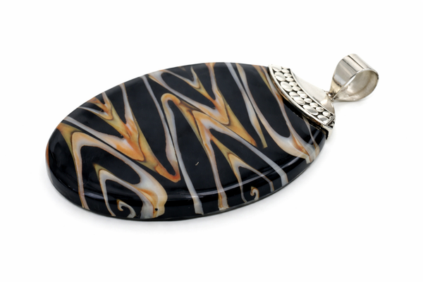 Shell Design Sterling Silver Pendant