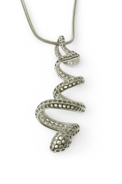 Necklace Sterling Silver Plated Snake