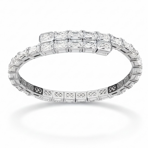 Moisannite S925 Sterling Silver Bangle