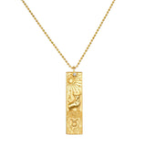 Long Zodiac 18k Gold Plated Waterproof 18inch Stainless Steel Necklace