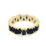 Gold Filled 18k Ring With Pear Cut Tear Drop Colored CZ Stones (D55)