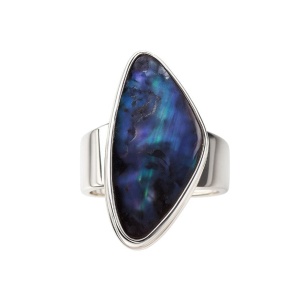 Pāua Sterling Silver Ring