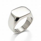 Plain Signet Sterling Silver Ring