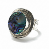 Paua Wrap Weaved Sterling Silver Ring