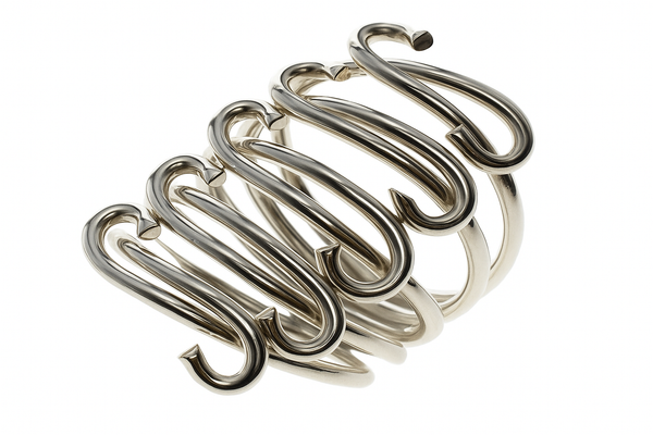 Wired Looped 5 Spring .925 Sterling Silver Ring