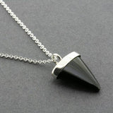 Spearhead Necklace - Onyx - Sterling Silver