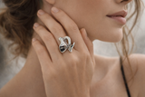 Sterling Silver Wide Chunky Band Ring - MA030