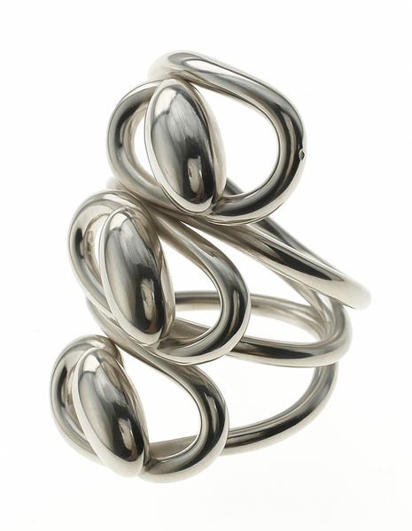 Wired Triple Twisted Sterling Silver Ring