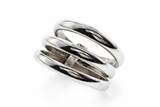 Hinged Three Tier Sterling Silver Ring