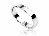 Plain 3mm Sterling Silver Band Ring - Genuine .925 Silver