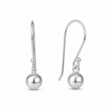 Ball Drop 4mm Sterling Silver Earrings