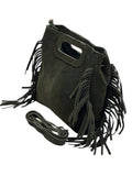 Italian Suede Fringed Shopper Bag wholesale