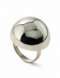 Mirror Round Top .925 Sterling Silver Ring