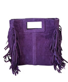 Italian Suede Fringed Shopper Bag wholesale