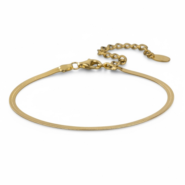 S925 Sterling Silver Flat Snake Chain Bracelet