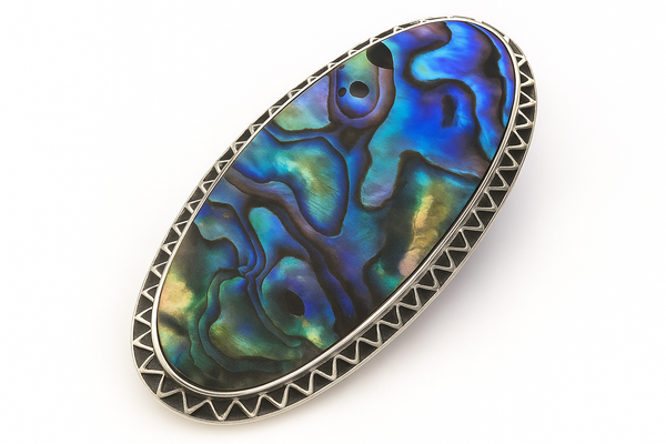 Paua Canoe .925 Sterling Silver Framed Ring