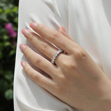 Moissanite S925 silver ring fully set with moissanite
