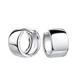 Sterling Silver 8x13mm Silver Huggie Earrings - 19427