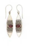 Garnet Sterling Silver Earrings