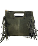 Italian Suede Fringed Shopper Bag wholesale