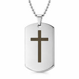 MEN'S "CROSS" STAINLESS STEEL NECKLACE