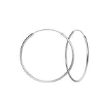 Hoop 1.5/50mm Silver Hoop Earrings - 4469