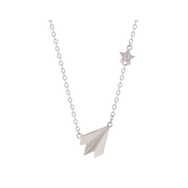 Plane Silver Necklace