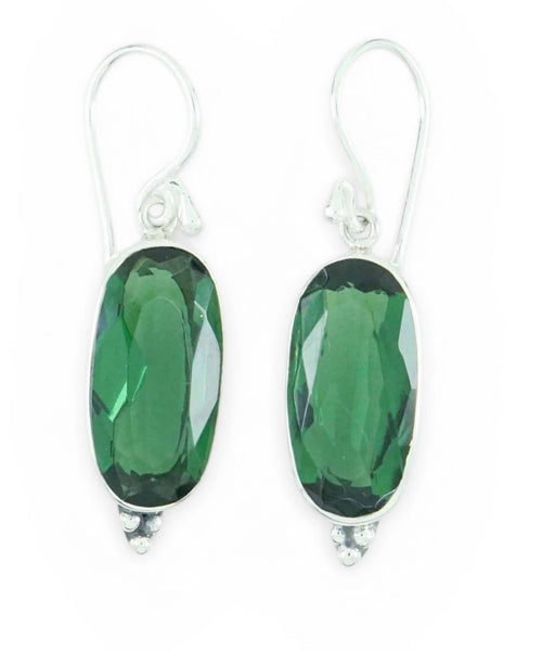 Green Quartz Sterling Silver Earrings