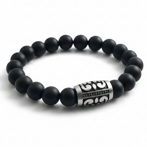Ball Black Agate Fashion Bracelet