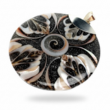 Shell Round Sparkly Sterling Silver Pendant