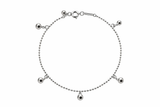 Dainty Jingle Ball Chain Sterling Silver Bracelet