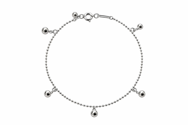 Dainty Jingle Ball Chain Sterling Silver Bracelet