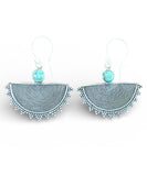 Turquoise Moon Sterling Silver Earring